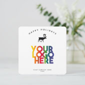 Kerstkaart met bedrijfslogo (Staand voorkant)