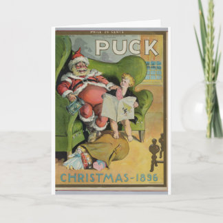 Kerstkaart met behulp van Puck Magazine Cover Feestdagen Kaart