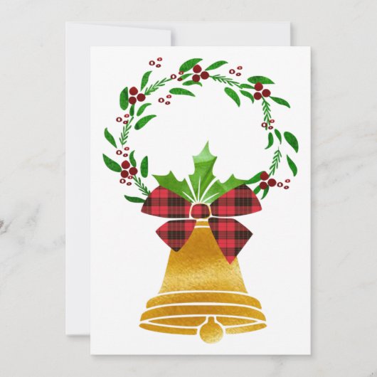 Kerstkaart met bel (Voorkant)