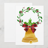Kerstkaart met bel (Voorkant / Achterkant)
