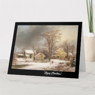 Kerstkaart met Bijbelteksten van het platteland Kaart