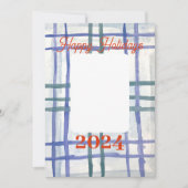 Kerstkaart met blauwe ruit (Voorkant)