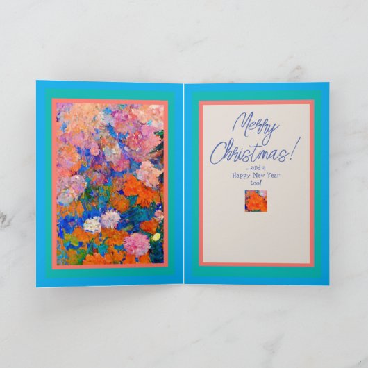 Kerstkaart met boom, in de stijl van Klimt, Kleurr Kaart (Binnen)