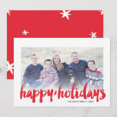 Kerstkaart met borstellettertype (Voorkant / Achterkant)