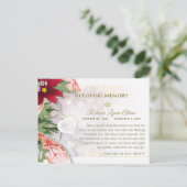 Kerstkaart met condoleance en dankjewel briefkaart (Staand voorkant)