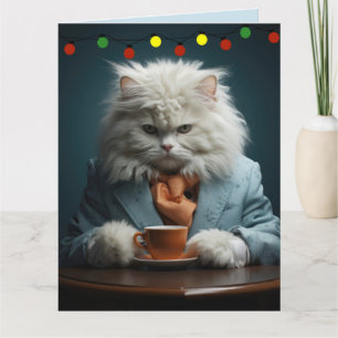 KERSTKAART MET COOLE KAT KAART