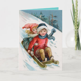 Kerstkaart met de Aanpassing van Port Feestdagen Kaart
