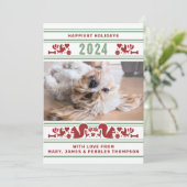 Kerstkaart met de favoriete dingen van de hond (Staand voorkant)