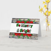 Kerstkaart met de hand getekende poinsettia's en d kaart (Gele Bloem)