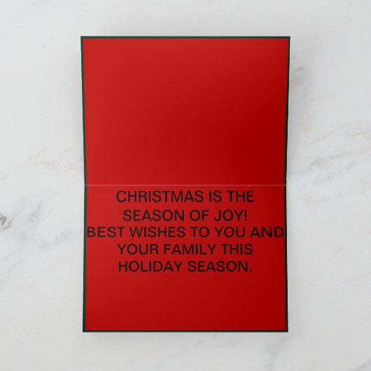 Kerstkaart met een golf- en cartoonfiguur kaart (Binnen)