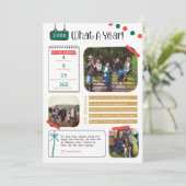 Kerstkaart met een overzicht van het jaar (Staand voorkant)