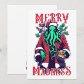 Kerstkaart met een platte afbeelding (Voorkant / Achterkant)