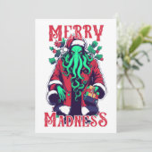 Kerstkaart met een platte afbeelding (Staand voorkant)