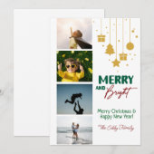 Kerstkaart met een vrolijke uitstraling (Voorkant / Achterkant)