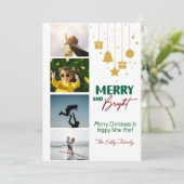 Kerstkaart met een vrolijke uitstraling (Staand voorkant)