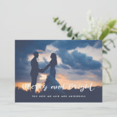 Kerstkaart met eenvoudige foto-overlay (Staand voorkant)