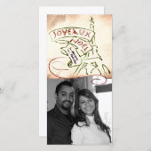 Kerstkaart met Eiffeltoren (Voorkant / Achterkant)