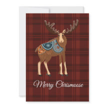 Kerstkaart met eland