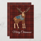 Kerstkaart met eland (Voorkant / Achterkant)