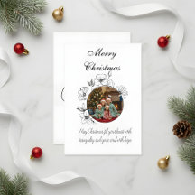 Kerstkaart met familiefoto