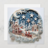 Kerstkaart met feestelijke decoratie (Voorkant / Achterkant)