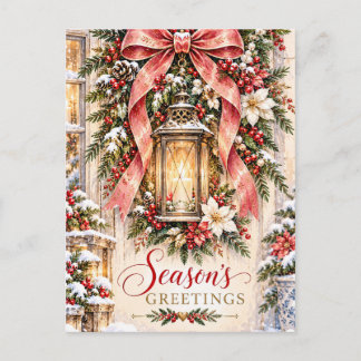 Kerstkaart met feestelijke groet briefkaart
