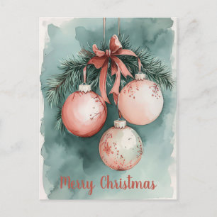 Kerstkaart met feestelijke groet briefkaart