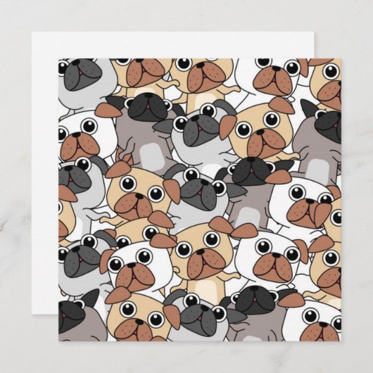 Kerstkaart met feestneuzen (Voorkant / Achterkant)