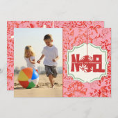  kerstkaart met Floral Noel (Voorkant / Achterkant)