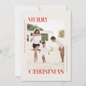 Kerstkaart met foto (Voorkant)
