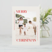Kerstkaart met foto (Staand voorkant)