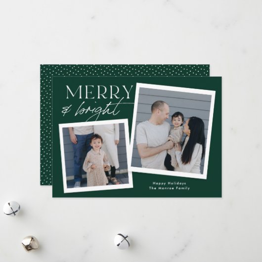 Kerstkaart met foto - bos (Voorkant / Achterkant in situ)