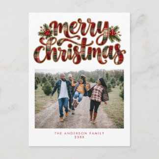 Kerstkaart met foto briefkaart