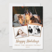 Kerstkaart met foto collage 3 foto's (Voorkant)