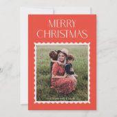 Kerstkaart met foto en postzegel - Hulst (Voorkant)