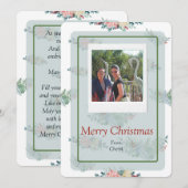 Kerstkaart met foto 'Prettig Kerstfeest' Save The Date (Voorkant / Achterkant)