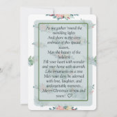 Kerstkaart met foto 'Prettig Kerstfeest' Save The Date (Achterkant)