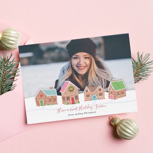 Kerstkaart met foto van Gebruederstraat