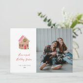 Kerstkaart met foto van Gemberbroodstraat (Staand voorkant)