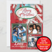 Kerstkaart met foto's kaart