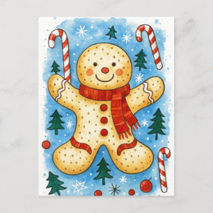 Kerstkaart met Gebruinde Man Feestdagenkaart