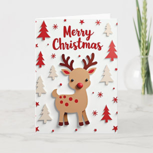 Kerstkaart met Gehoornd Vriend Kaart