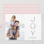 Kerstkaart met geschilderde vreugde (Voorkant / Achterkant)