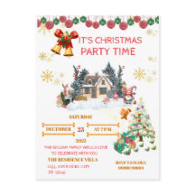 Kerstkaart met gezellige Kerstman