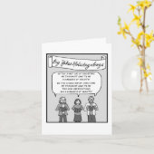 Kerstkaart met Grote Yikes: 12 Dagen Kerstmis Kaart (Gele Bloem)