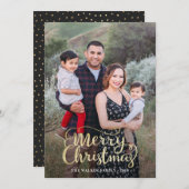 kerstkaart met handschrift (Voorkant / Achterkant)