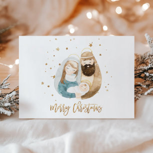 Kerstkaart met Heilige Familie Kaart