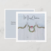 Kerstkaart met hekwerk (Voorkant / Achterkant)