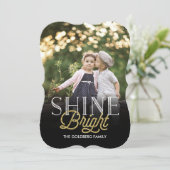 Kerstkaart met heldere foto (Staand voorkant)