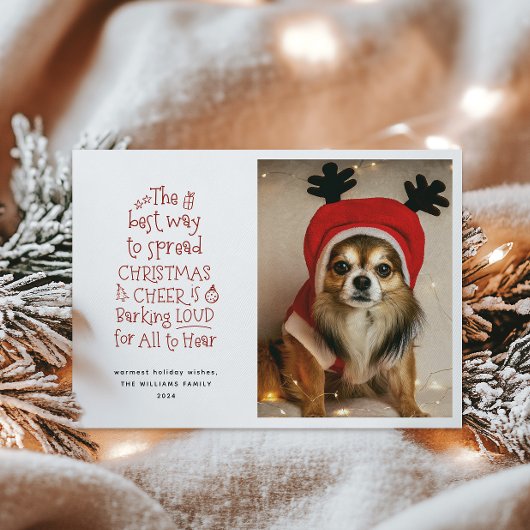 Kerstkaart met huisdierfoto